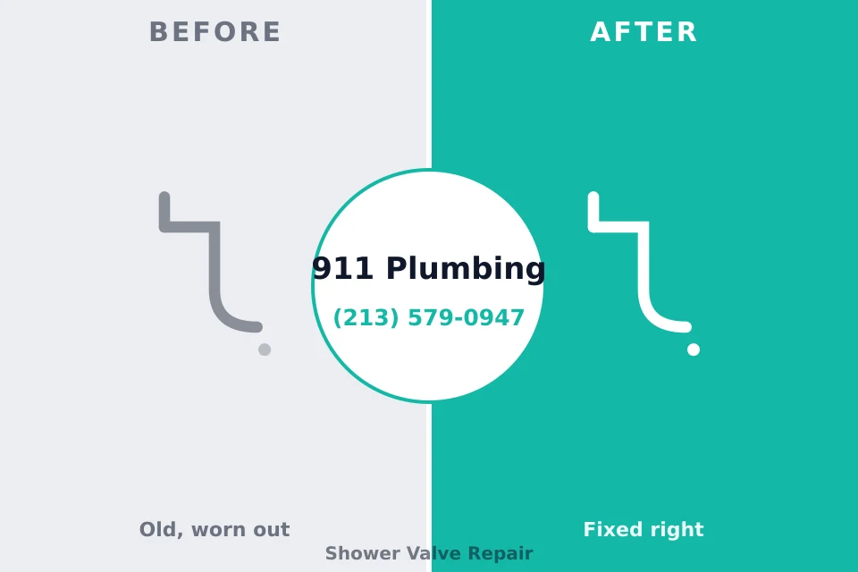 Before and after: plumbing repair Hays, KS